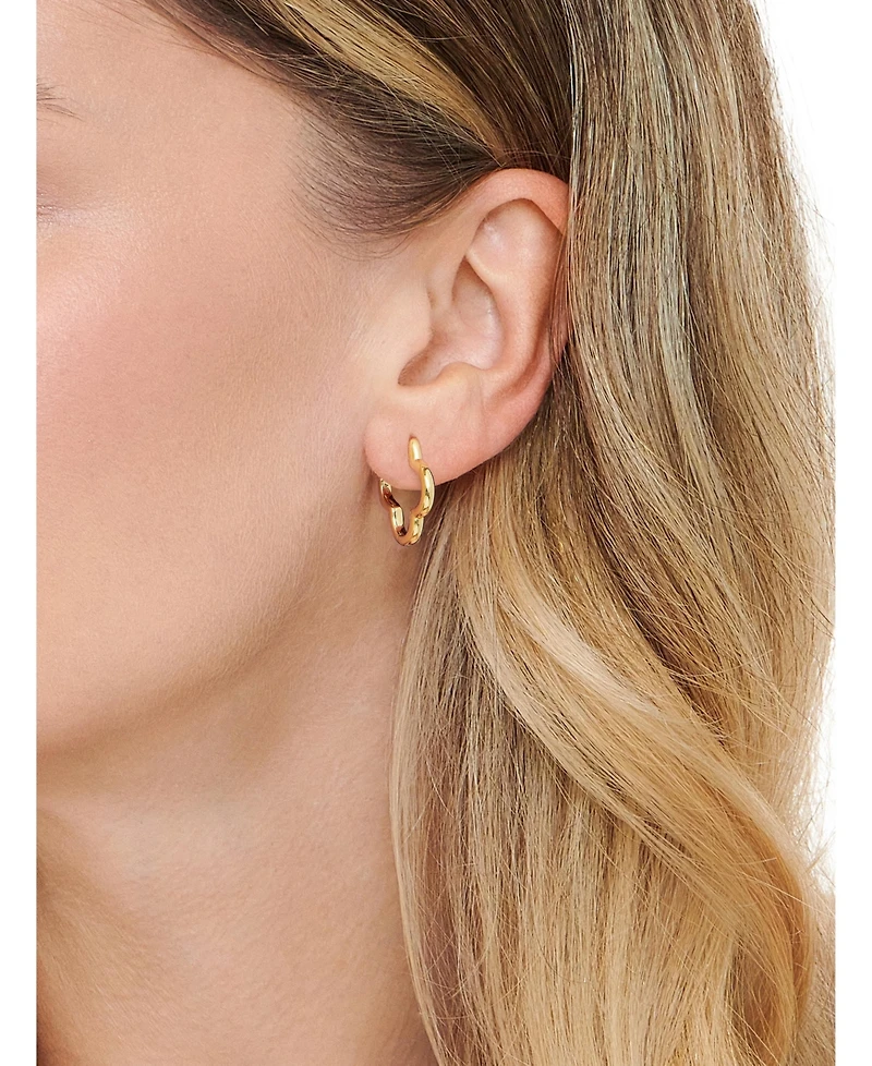 Devata Clover Hoop Earrings in Gold Plated Sterling Silver