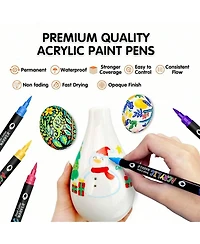 Htutwoo Colors Markers Double Headed School Back-To-School Season For Coloring Books For Students And Adults Halloween Christmas Gifts