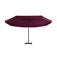 vidaXL Garden Parasol Bordeaux Red Polyester, Aluminum Extra Large