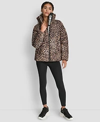 Dkny Women's Oversized Collar Quilted Puffer Jacket