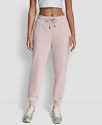 Dkny Women's Rhinestone Logo Cuffed Jogger