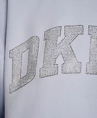 Dkny Women's Exploded Rhinestone Varsity Logo Sweatshirt