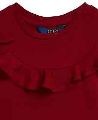 Polo Ralph Lauren Girls 2T-6X Ruffled Long Sleeve Dress