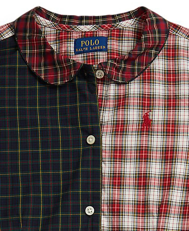 Polo Ralph Lauren Girls 7-16 Long Sleeves Plaid Shirt Dress