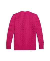 Polo Ralph Lauren Girls 7-16 Cable V-Neck Cardigan