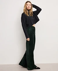 Good American Women's Velvet High Rise Palazzo Jeans