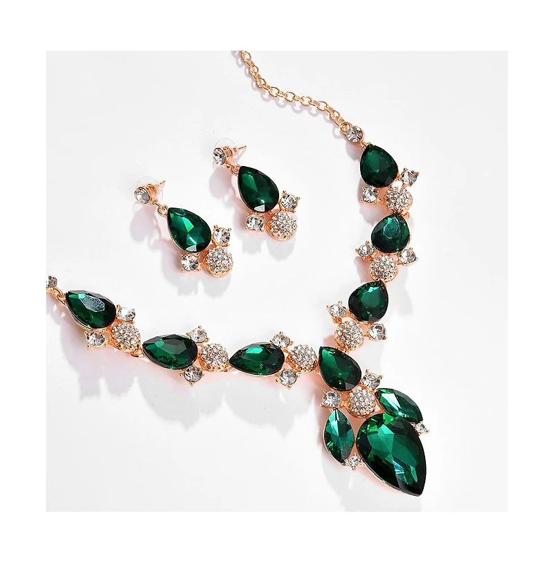 Sohi Women's Gold Plated Designer Stone Jewellery Set