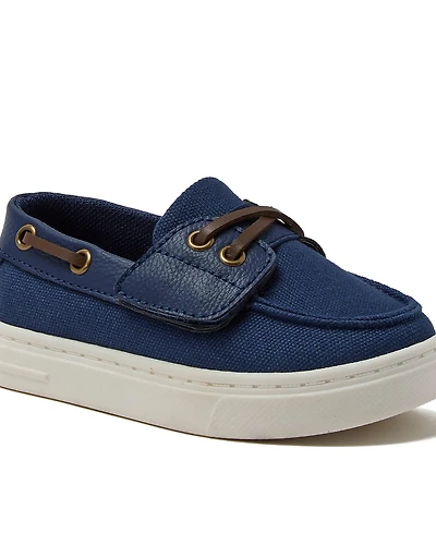 Lands' End Little Girls Canvas Easy On Boat Shoes