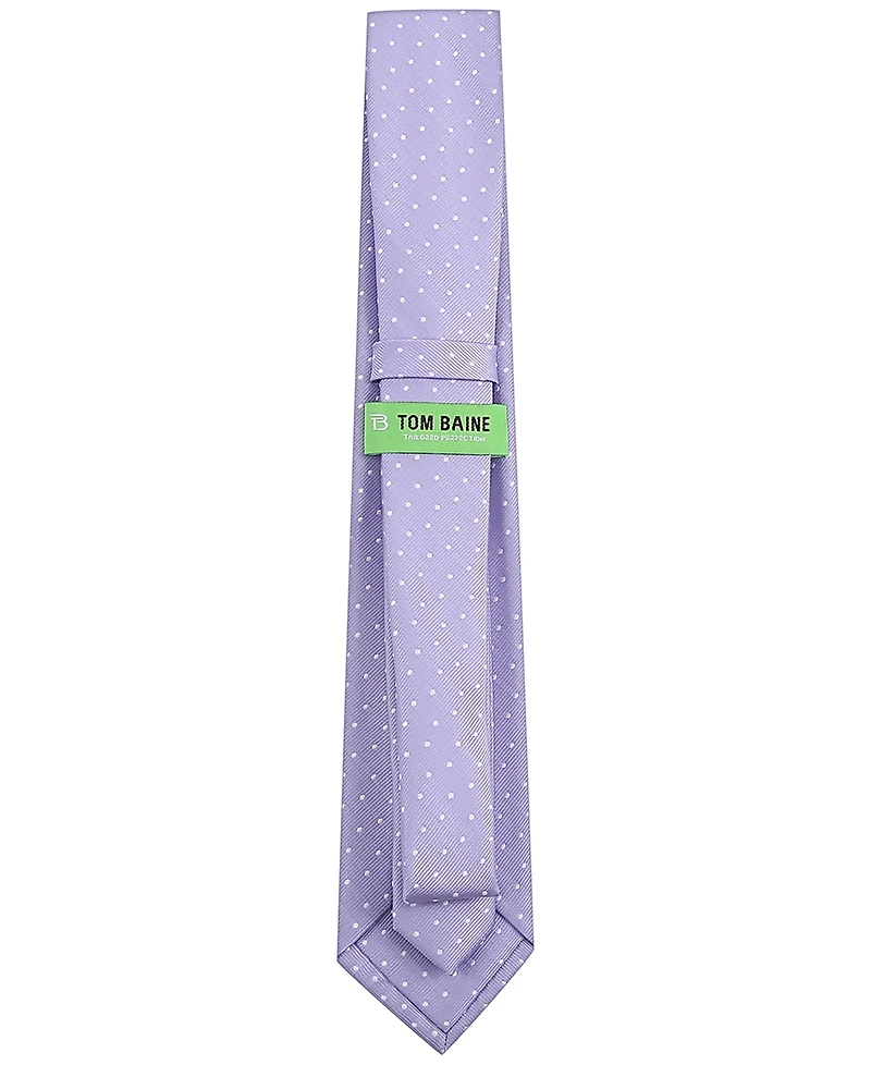 Tom Baine Men's Classic Pin Grid Pattern Tie