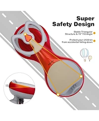 Wiggle Car Ride-on Toy with Flashing Wheels-Red