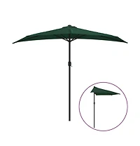 vidaXL Garden Parasol Green Polyester, Aluminum, Steel