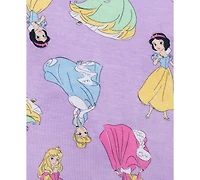 Ame Girls Toddler 2T-4T 2-Piece Disney Princess Printed Top and Pants Pajama Set