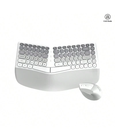 Ergonomic 2.4Ghz Wireless Keyboard Mouse Combo