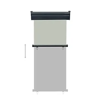 vidaXL Balcony Side Awning Grey Steel, Aluminum, Polyester 33.5 x 98.4 in