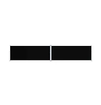 vidaXL Side Awning Black Polyester, Pu coated 78.7 x Retractable