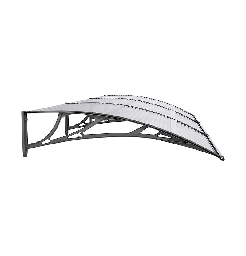 vidaXL Door Canopy Black Pc Large Durable Door Canopy Rectangular