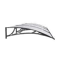vidaXL Door Canopy Black Pc Large Durable Door Canopy Rectangular