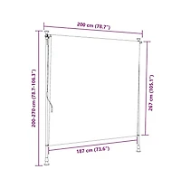 vidaXL Outdoor Roller Blind Orange and White