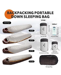 Naturehike 0 Degree Down Mummy Sleeping Bag for Adults,650FP Cold Weather Backpacking Sleeping Bag with Rds Down,29.3 Sleeping Bags for Camping