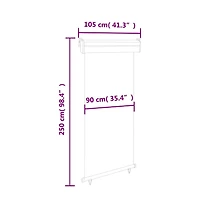 vidaXL Balcony Side Awning Cream Steel, Aluminum, 100% Polyester