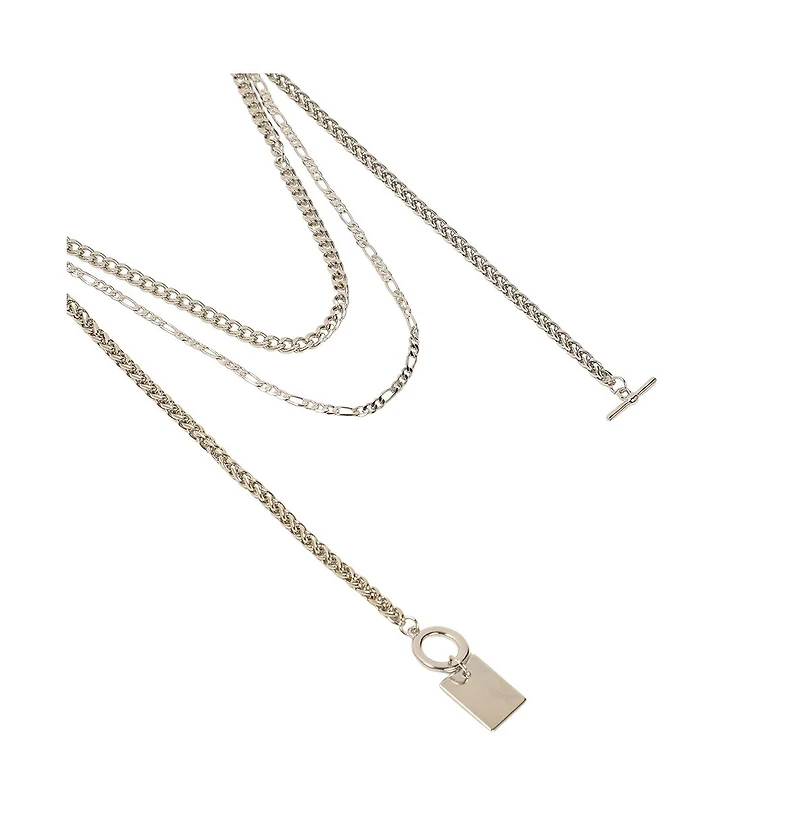 Sohi Women's The Interlock Charm Multi-Layer Necklace