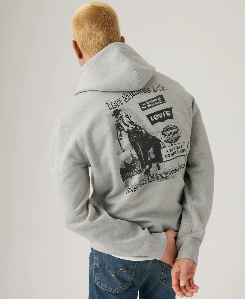 Levi's Men's Standard-Fit Batwing Logo-Print Hoodie