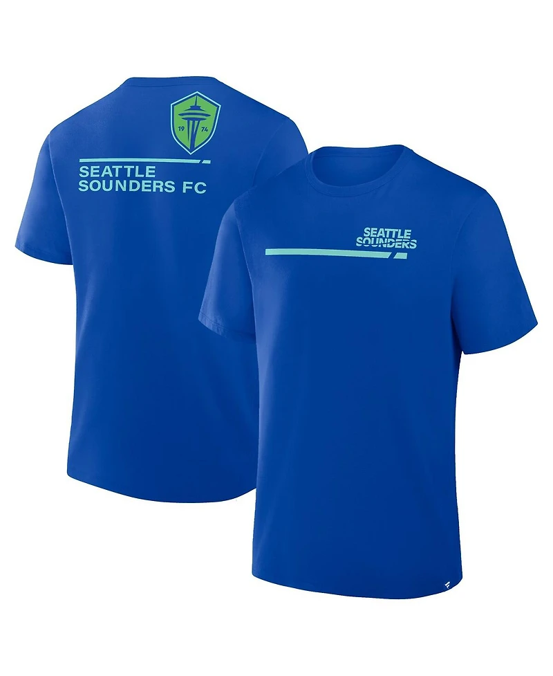 Fanatics Men's Blue Seattle Sounders Fc Corner Kick Legacy T-Shirt