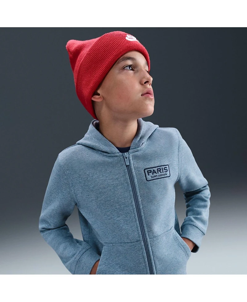 Nike Big Boys and Girls Heather Blue Paris Saint-Germain Club Full-Zip Jacket