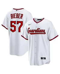 Nike Men's Shane Bieber White Cleveland Guardians Home Replica Jersey