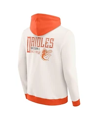 Fanatics Men's Cream Baltimore Orioles Polar Fleece Full-Zip Hoodie