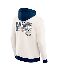 Fanatics Men's Cream Cleveland Guardians Polar Fleece Full-Zip Hoodie