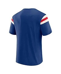Fanatics Men's Royal Texas Rangers Distressed Sleeve Stripe T-Shirt