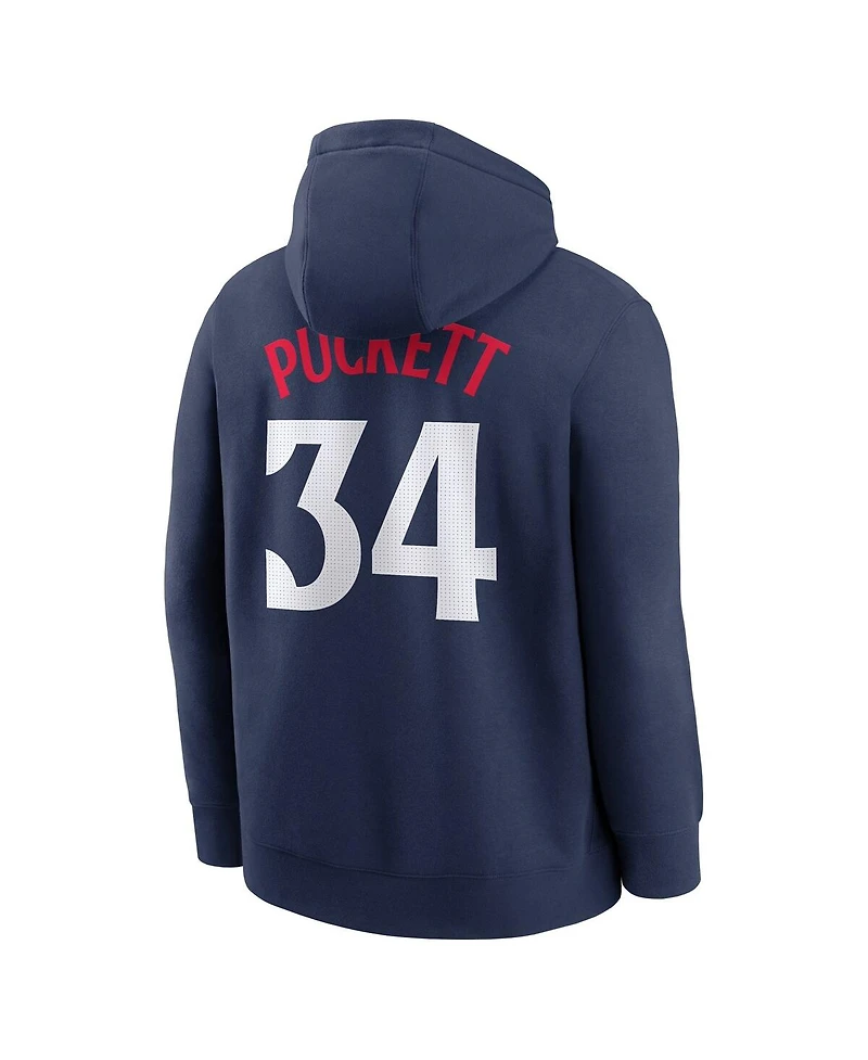 Nike Men's Kirby Puckett Navy Minnesota Twins Player Name Number Club Pullover Hoodie