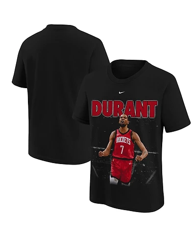 Nike Big Boys and Girls Kevin Durant Black Houston Rockets New Faces x Places T-Shirt
