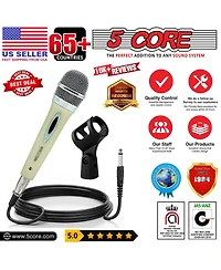 5 Core Xlr Microphone Dynamic Mic Karaoke Singing Studio Mics Handheld Microfono - Pm 286 Wh