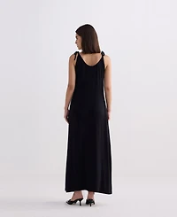 Reistor Women's Shoulder Tie-Detail Maxi Dress