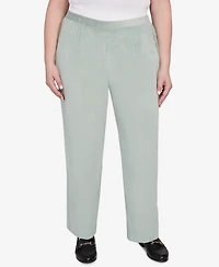 Alfred Dunner Plus Stockbridge Pull-On Corduroy Flat Front Average Length Pant
