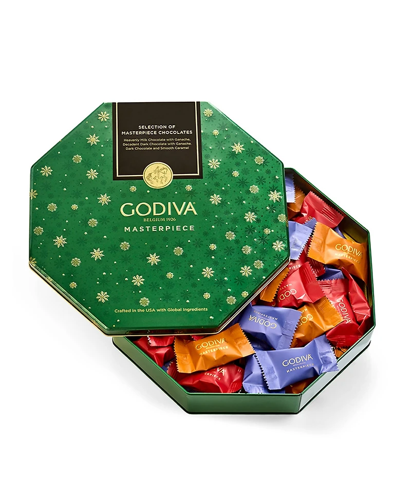 Godiva Assorted Masterpiece Holiday Tin, 50 Pieces
