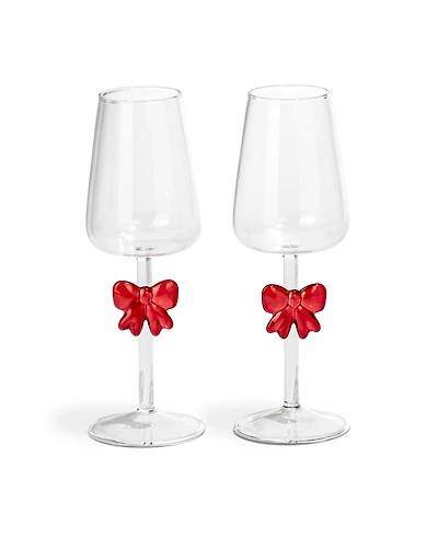 Thirstystone Bow Wine Glasses, Set of 2