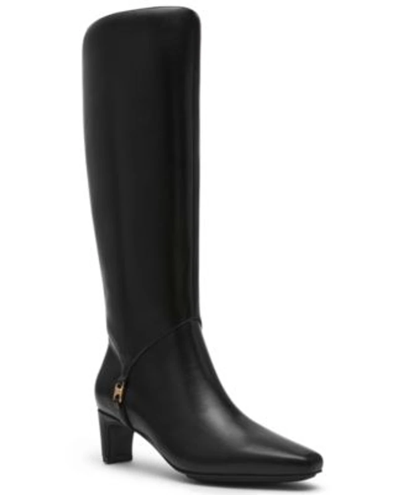 Anne Klein Womens Iverson Knee High Dress Boots Regular Wide Calf