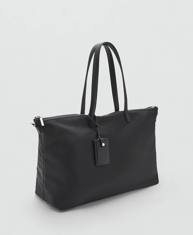 Mango Women's Large Nylon Shopper Bag