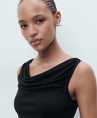 Mango Women's Draped Knitted Top