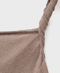 Mango Women's Strappy Asymmetrical Knitted Top