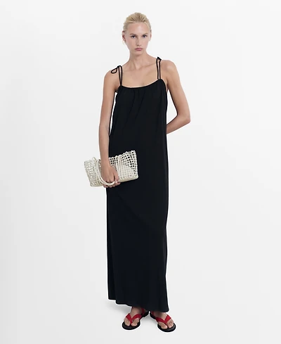 Mango Women's Bow Cotton Dress