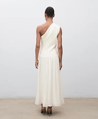 Mango Women's Asymmetrical Combined Knitted Dress