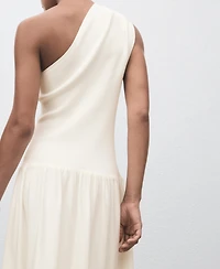 Mango Women's Asymmetrical Combined Knitted Dress