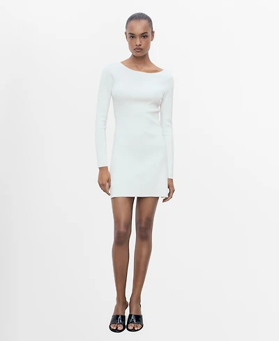 Mango Women's Open-Back Knitted Dress