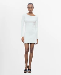 Mango Women's Open-Back Knitted Dress