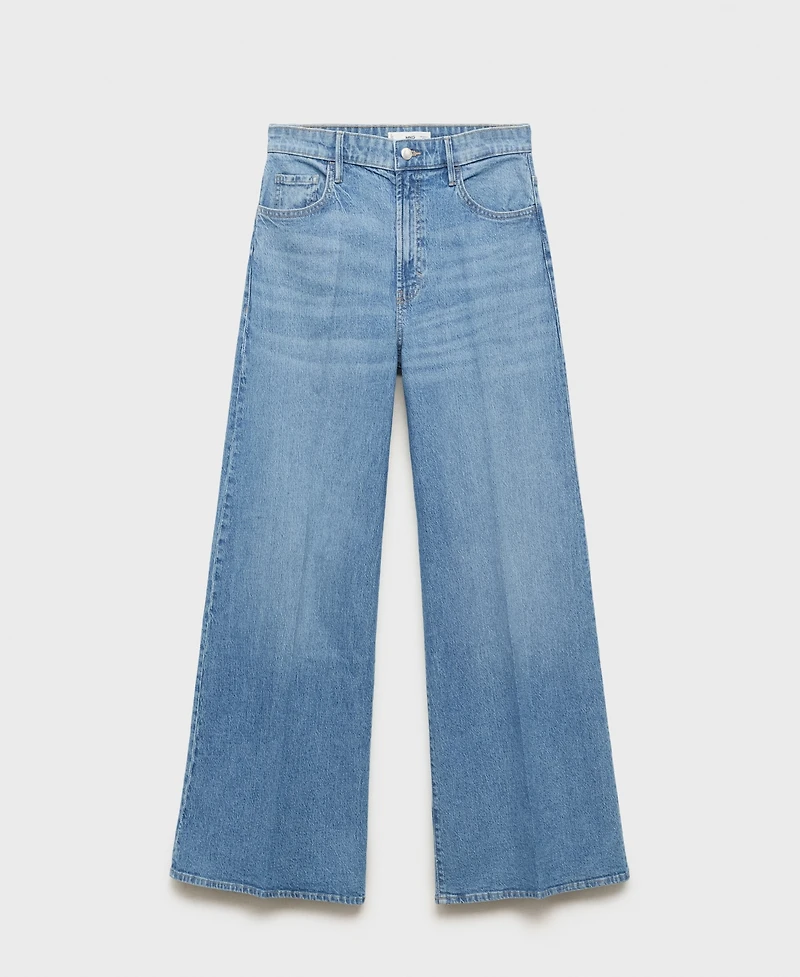 Mango Women's High-Waisted Wide-Leg Jeans