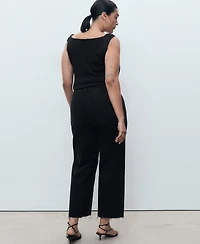 Mango Women's Catherin Culotte High-Rise Jeans